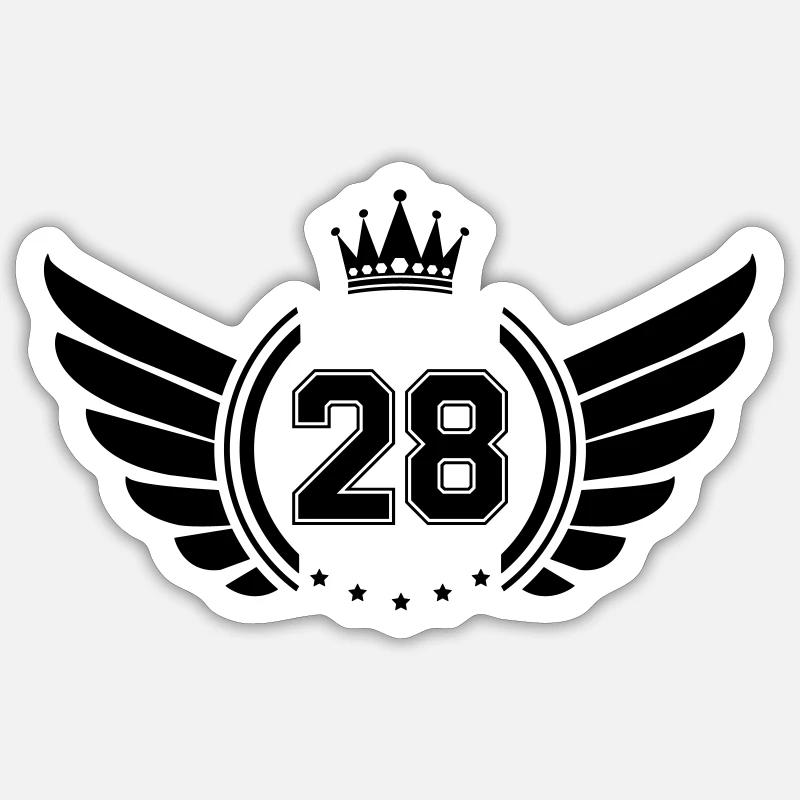 wappen 28 - Sticker Größe S (10 x 10 cm) - Mattweiß