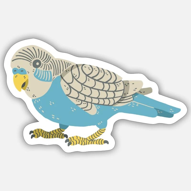 Perruche ondulée Sticker taille S (10 x 10 cm)