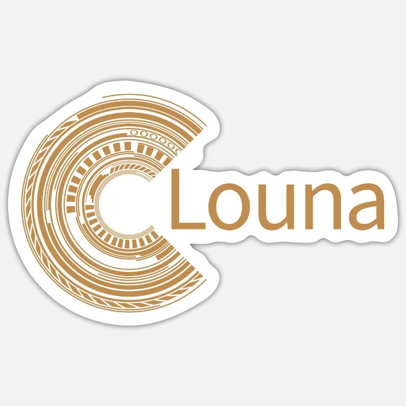 Pour Louna - Sticker taille S (10 x 10 cm) - blanc mat