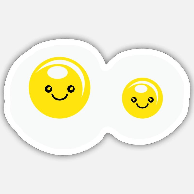 Fried eggs Sticker size S (10 x 10 cm)