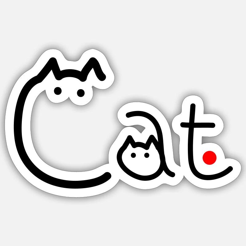 Chat écrit chez les chats Sticker taille S (10 x 10 cm)
