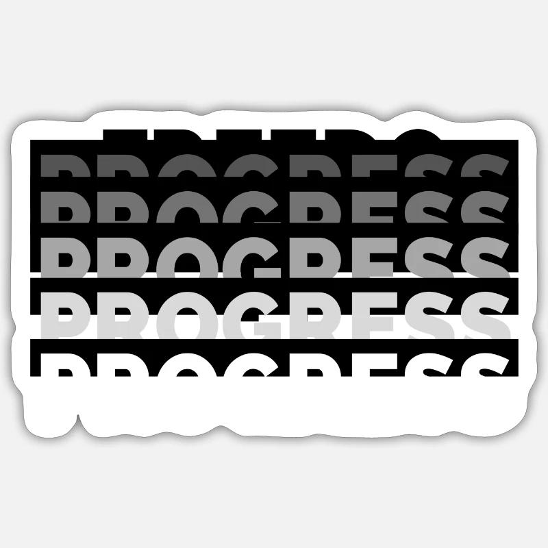 Progress - Sticker Größe S (10 x 10 cm) - Mattweiß