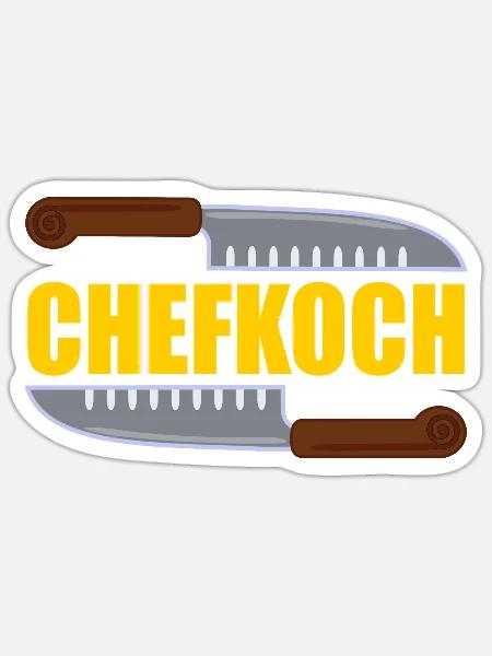 Chefkoch - Sticker Größe S (10 x 10 cm) - Mattweiß