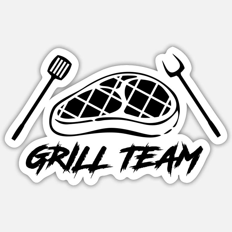 Grill Team Sticker size S (10 x 10 cm)
