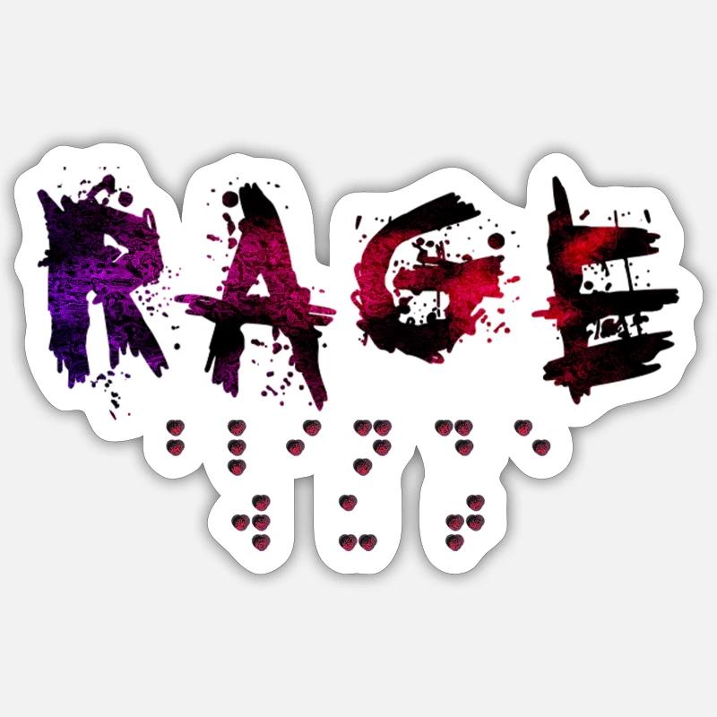 RAGE Sticker Größe S (10 x 10 cm)