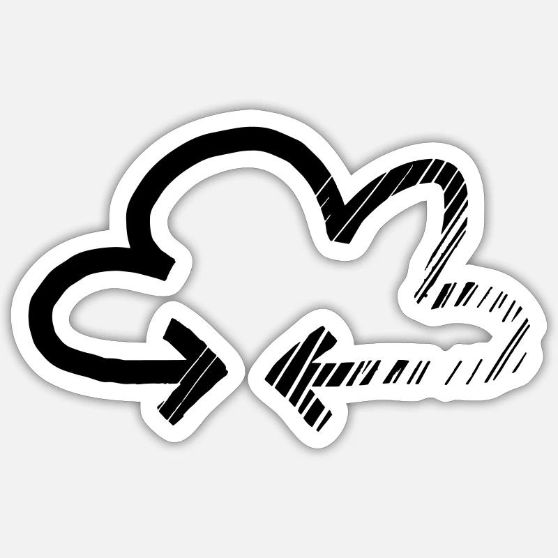 Désir troublé - Sticker taille S (10 x 10 cm) - blanc mat