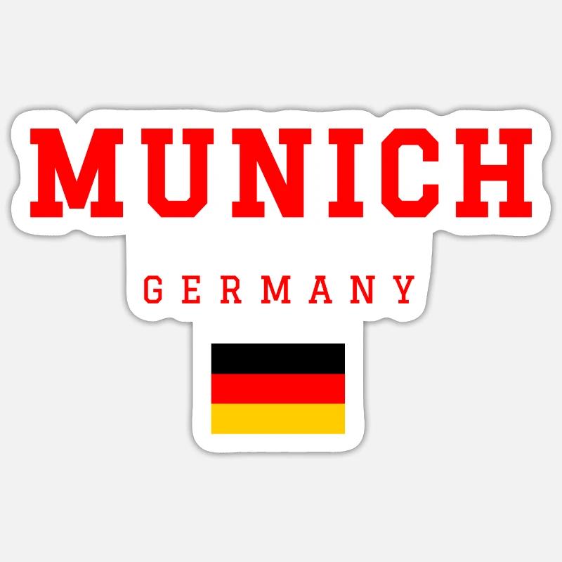 Munich, Germany - Sticker size S (10 x 10 cm) - white matte