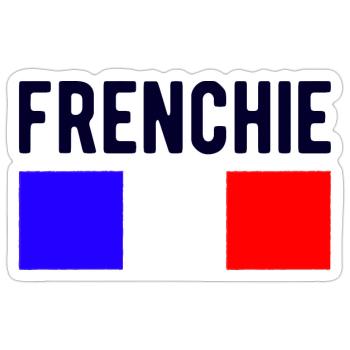 Frenchie France French man - Sticker size S (10 x 10 cm) - white matte - Front