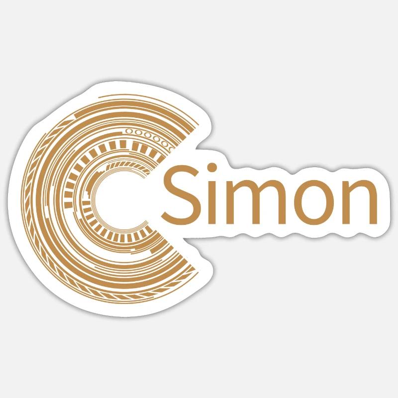 Für Simon - Sticker Größe S (10 x 10 cm) - Mattweiß