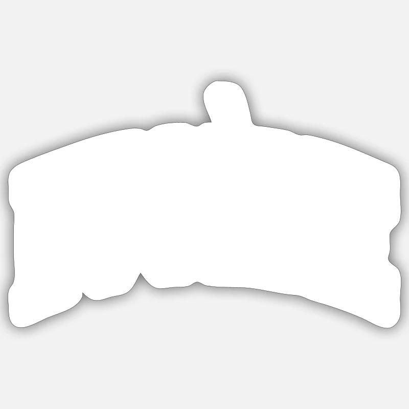 Eugène - Sticker Größe S (10 x 10 cm) - Mattweiß
