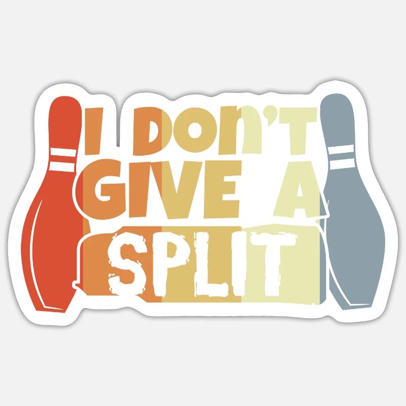 Bowling Saying - Sticker size S (10 x 10 cm) - white matte
