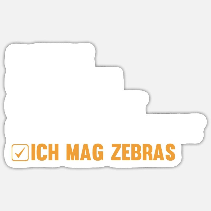 Zebra - Sticker Größe S (10 x 10 cm) - Mattweiß