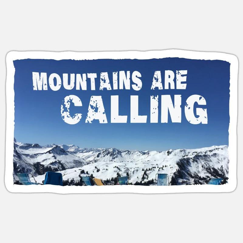 Mountains are Calling Damüls (2 Upload) Sticker Größe S (10 x 10 cm)