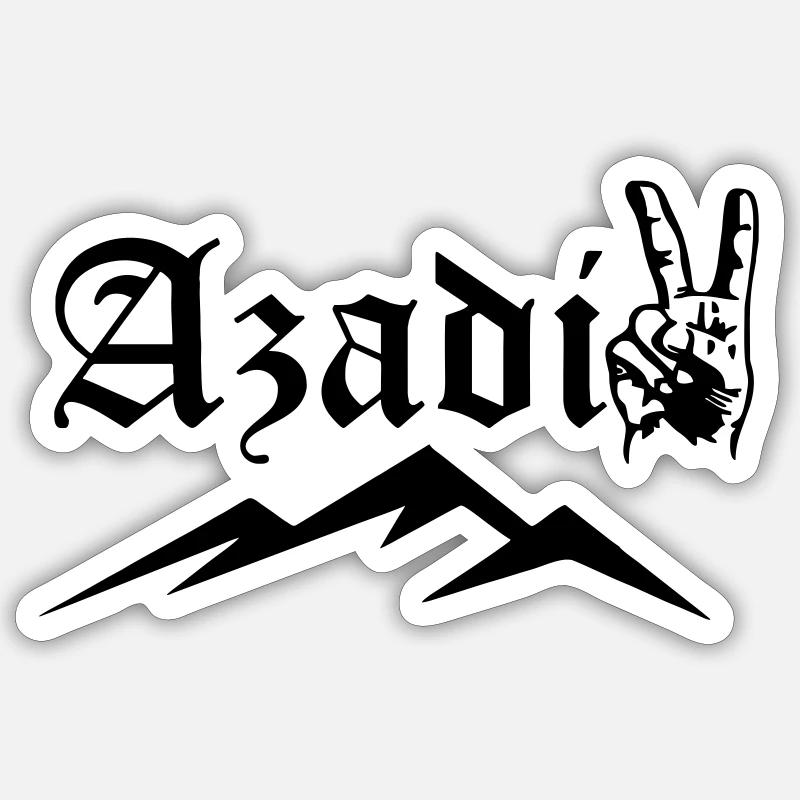 AzadI Mountains - Sticker size S (10 x 10 cm) - white matte