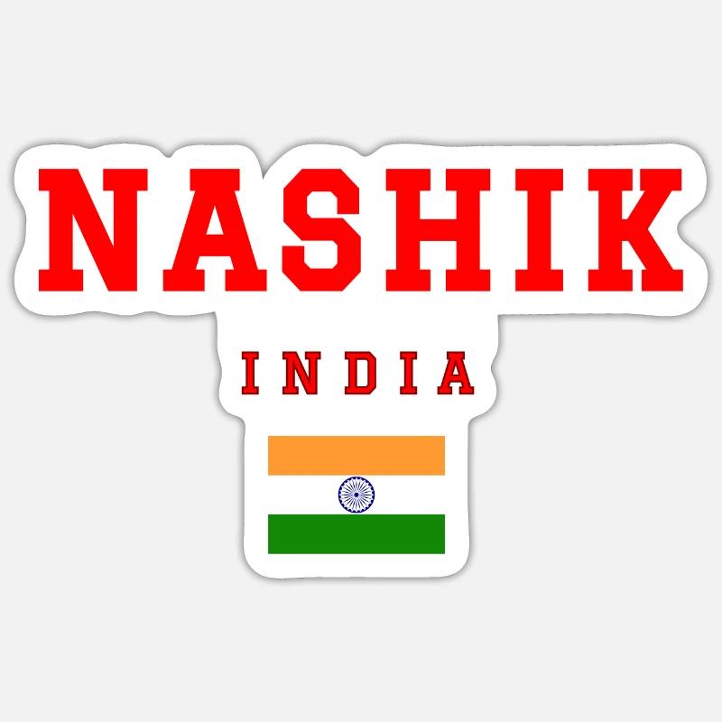 Nashik, Inde - Sticker taille S (10 x 10 cm) - blanc mat
