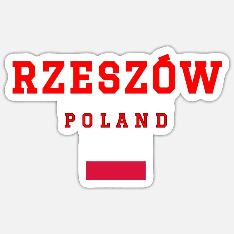 Rzeszow, Pologne - Sticker taille S (10 x 10 cm) - blanc mat