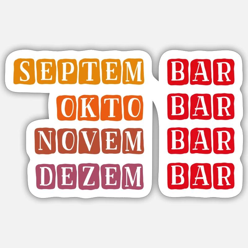 Bar - Sticker Größe S (10 x 10 cm) - Mattweiß