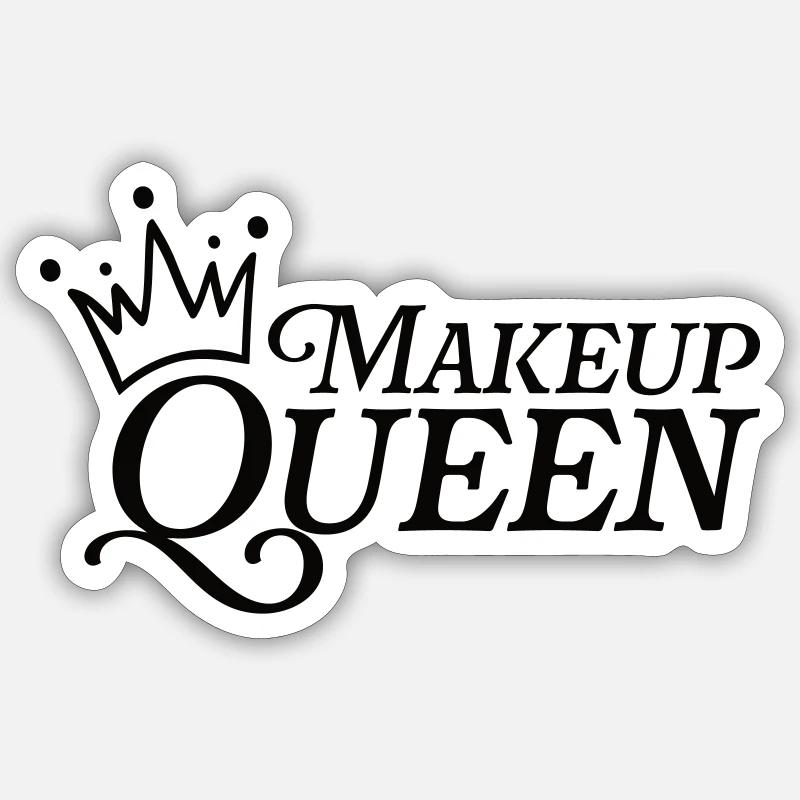 Makeup Queen - Sticker size S (10 x 10 cm) - white matte