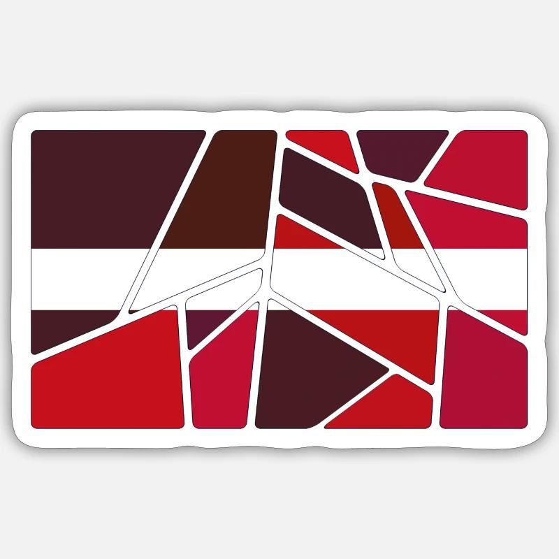 Gift for Latvia - Sticker size S (10 x 10 cm) - white matte