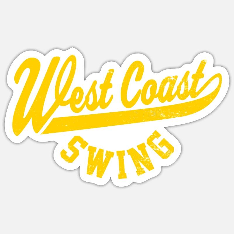 West Coast Swing - Textdesign Sticker Größe S (10 x 10 cm)