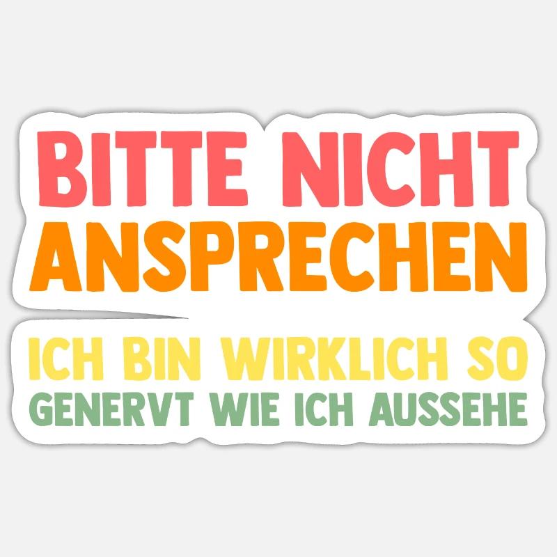 Bitte Nicht Ansprechen Sticker Größe S (10 x 10 cm)