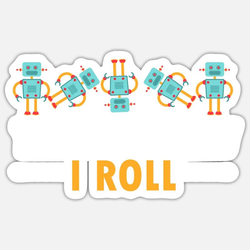 Construire un robot drôle c’est comme ça que je roule Droid Builder Sticker taille S (10 x 10 cm)
