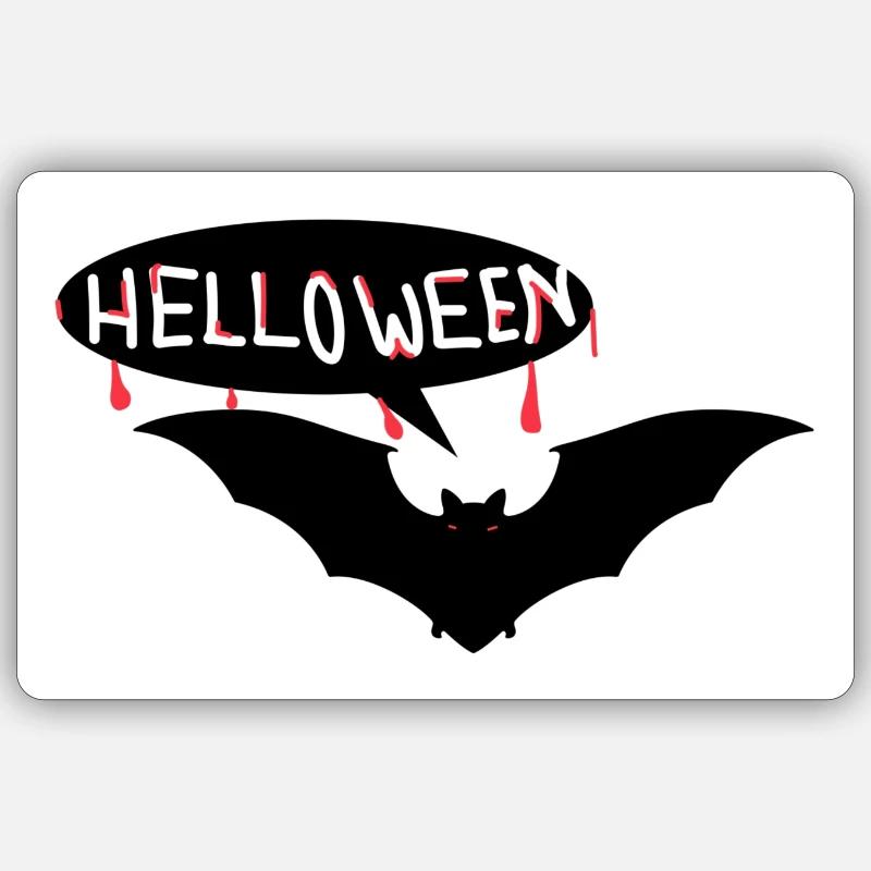 Pipistrello di Halloween Sticker formato S (10 x 10 cm)