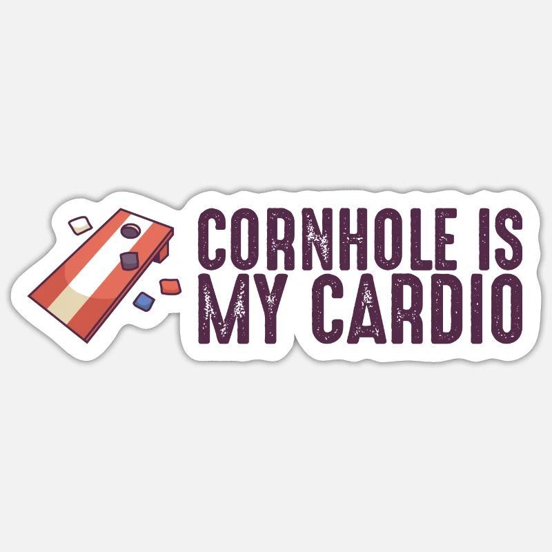 Cornhole est mon cardio cornhole sacs Cornhole Sticker taille S (10 x 10 cm)