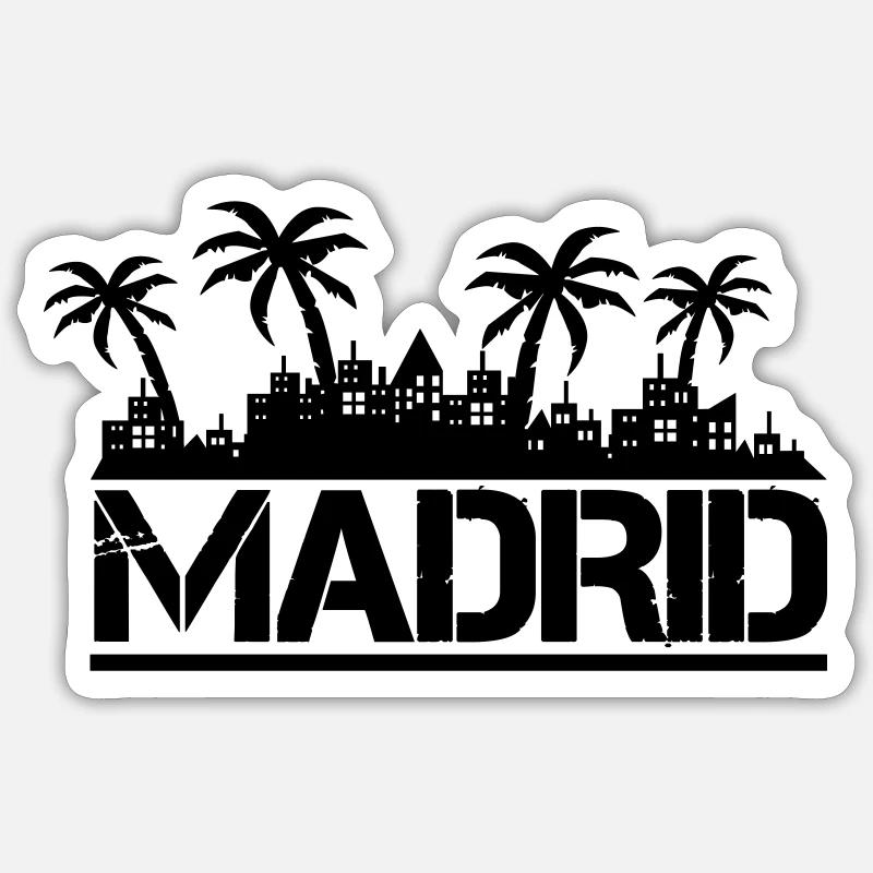 madrid - Sticker Größe S (10 x 10 cm) - Mattweiß