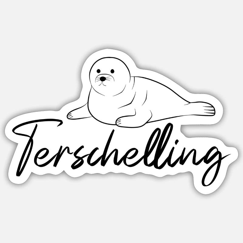 Terschelling Robbe Sticker Größe S (10 x 10 cm)