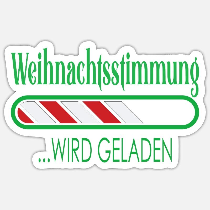 Weihnachtsstimmung wird geladen - Sticker Größe S (10 x 10 cm) - Mattweiß