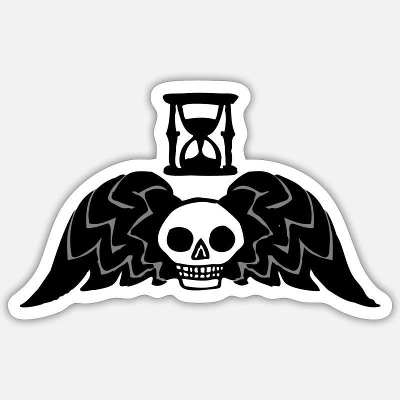 Tempus Fugit - Sticker Größe S (10 x 10 cm) - Mattweiß