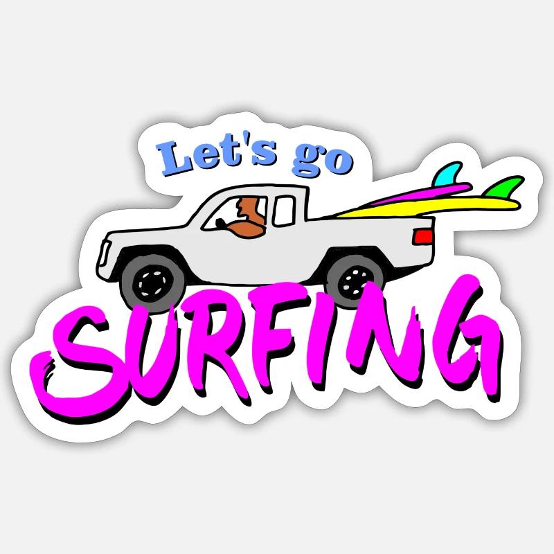 letsgo - Sticker Größe S (10 x 10 cm) - Mattweiß