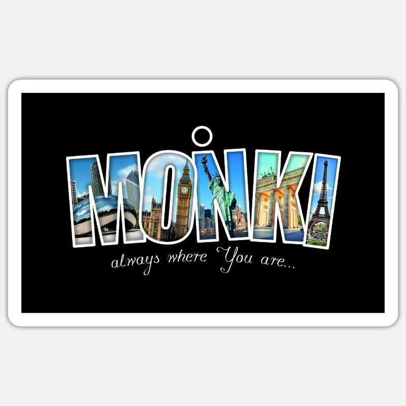Mońki - Sticker Größe S (10 x 10 cm) - Mattweiß