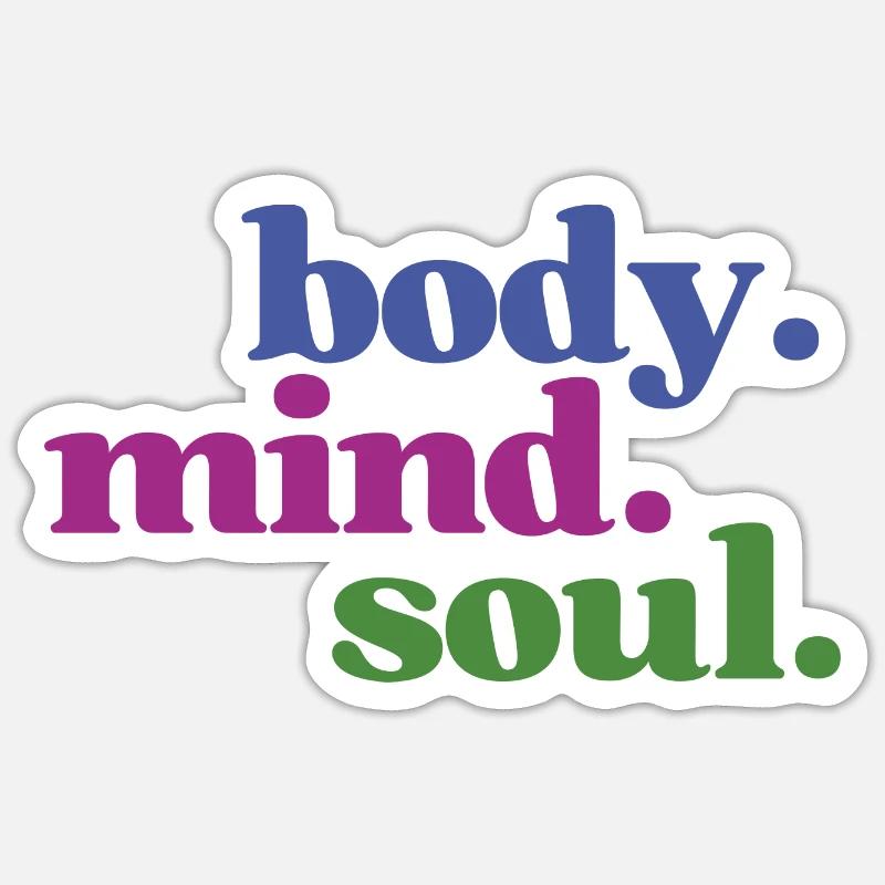 Body Mind Soul - Körper Geist Seele Einklang Sticker Größe S (10 x 10 cm)