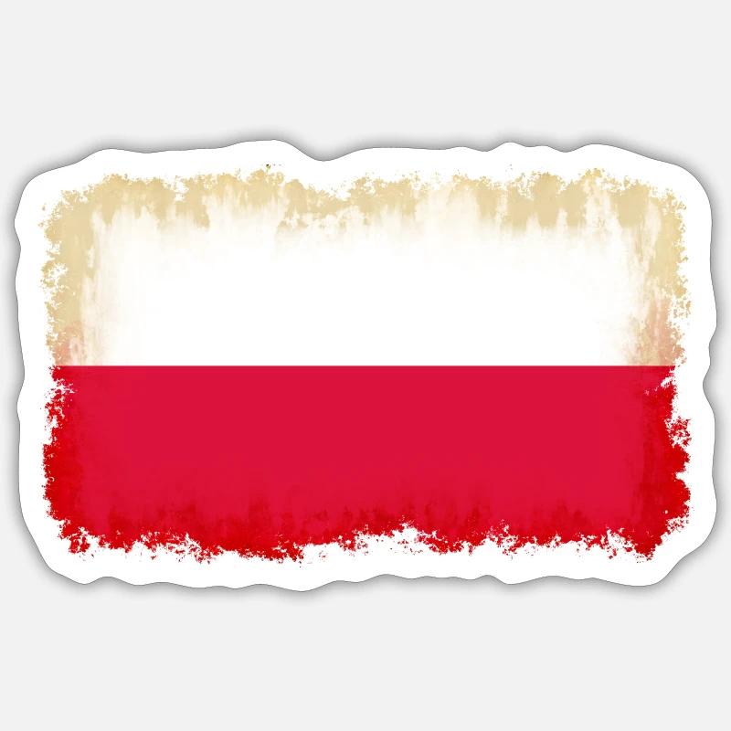 La Pologne en tant que Pologne - Sticker taille S (10 x 10 cm) - blanc mat