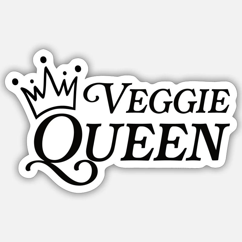 Végétalien - Sticker taille S (10 x 10 cm) - blanc mat