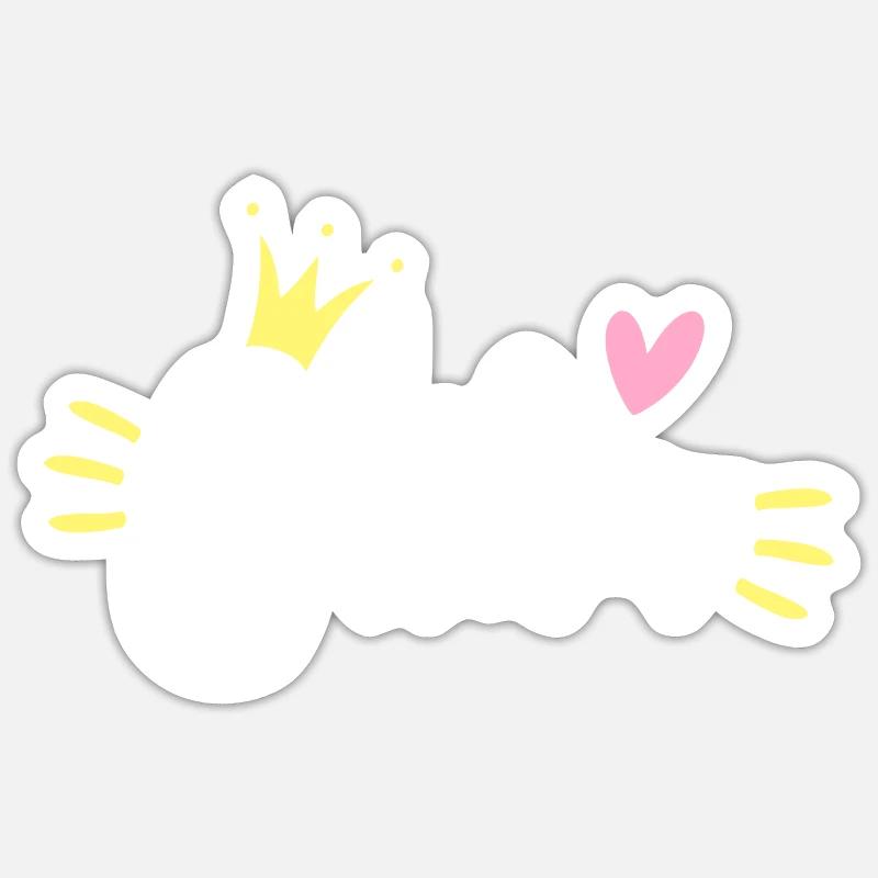 Erika Name Krone - Sticker Größe S (10 x 10 cm) - Mattweiß