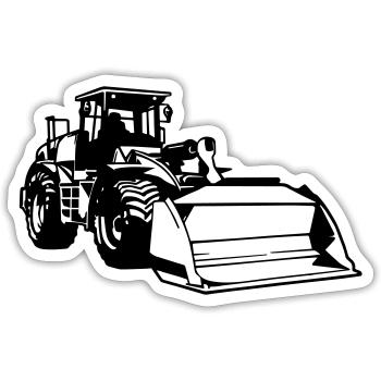 LADER - Sticker Größe S (10 x 10 cm) - Mattweiß - Vorne