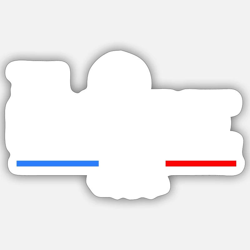 Das Ursprungsmuster Frankreich - Sticker Größe S (10 x 10 cm) - Mattweiß