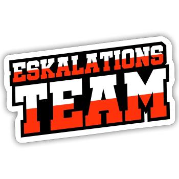 Eskalations Team - Sticker Größe S (10 x 10 cm) - Mattweiß - Vorne