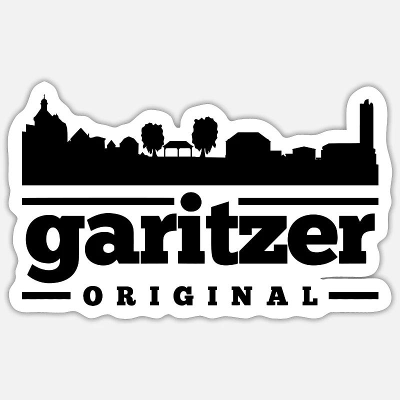 tshirt skyline garitz schwarz - Sticker Größe S (10 x 10 cm) - Mattweiß