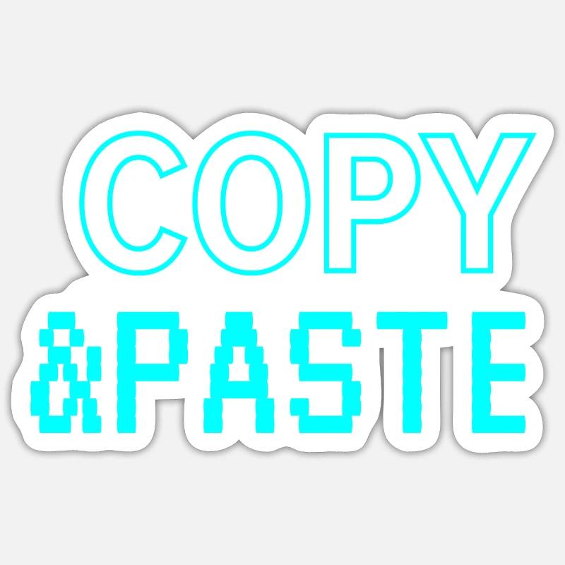 Copier et coller - Sticker taille S (10 x 10 cm) - blanc mat