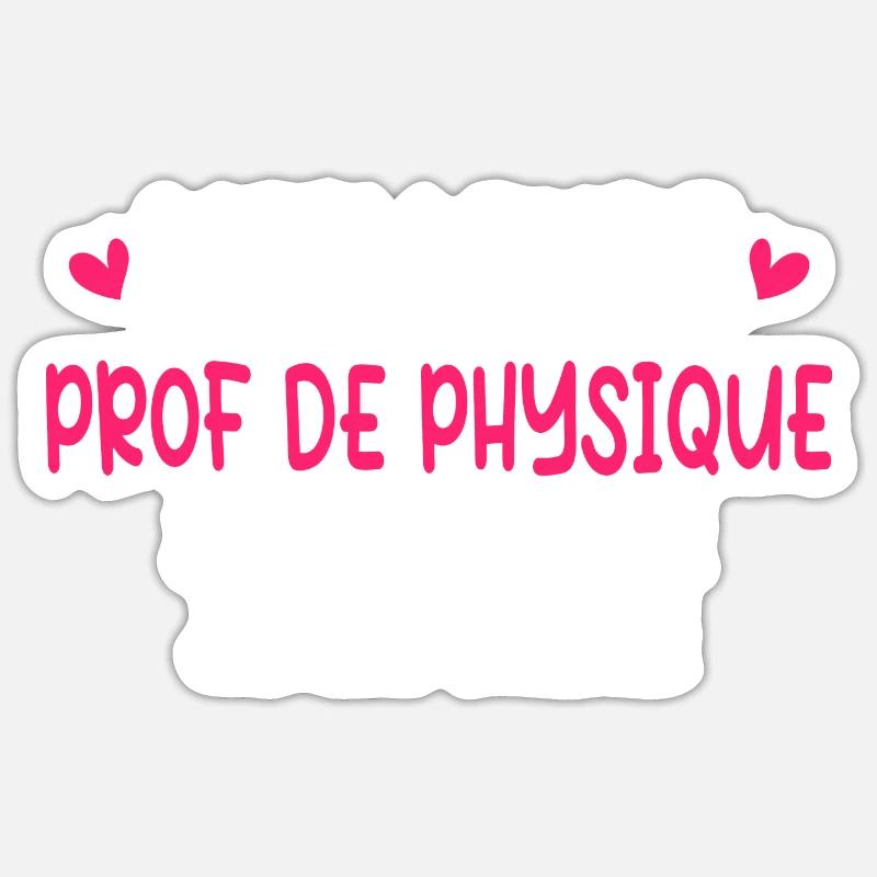 Meilleure prof de physique imitée jamais égalée - Sticker taille S (10 x 10 cm) - blanc mat