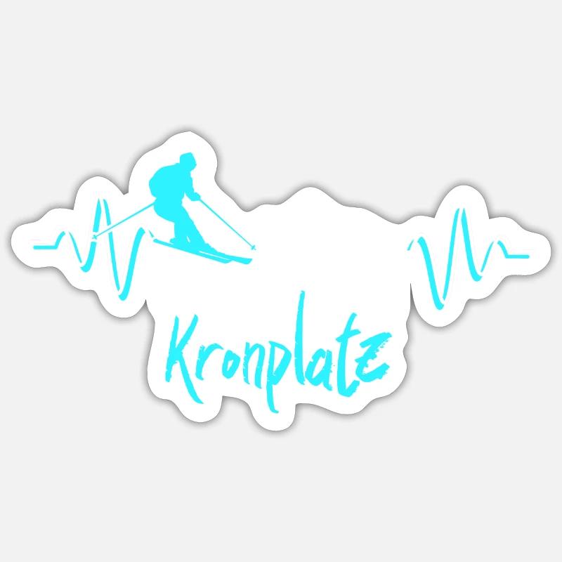 Skiing Plan de Corones Sticker size S (10 x 10 cm)