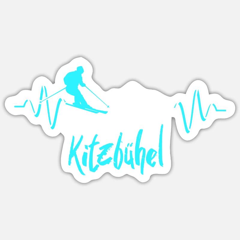 Kitzbühel - Sticker taille S (10 x 10 cm) - blanc mat