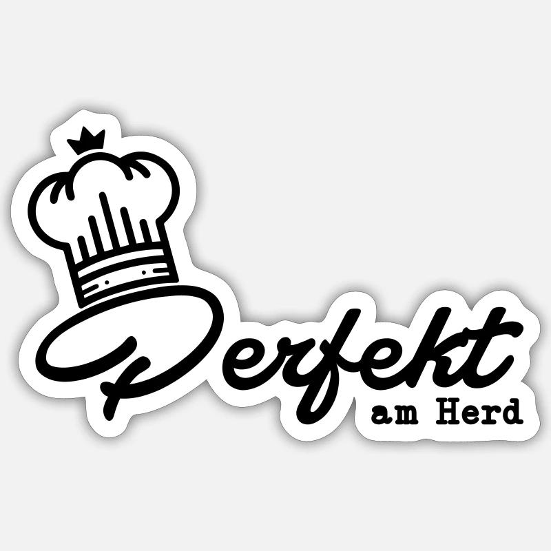Perfekt am Herd Sticker Größe S (10 x 10 cm)