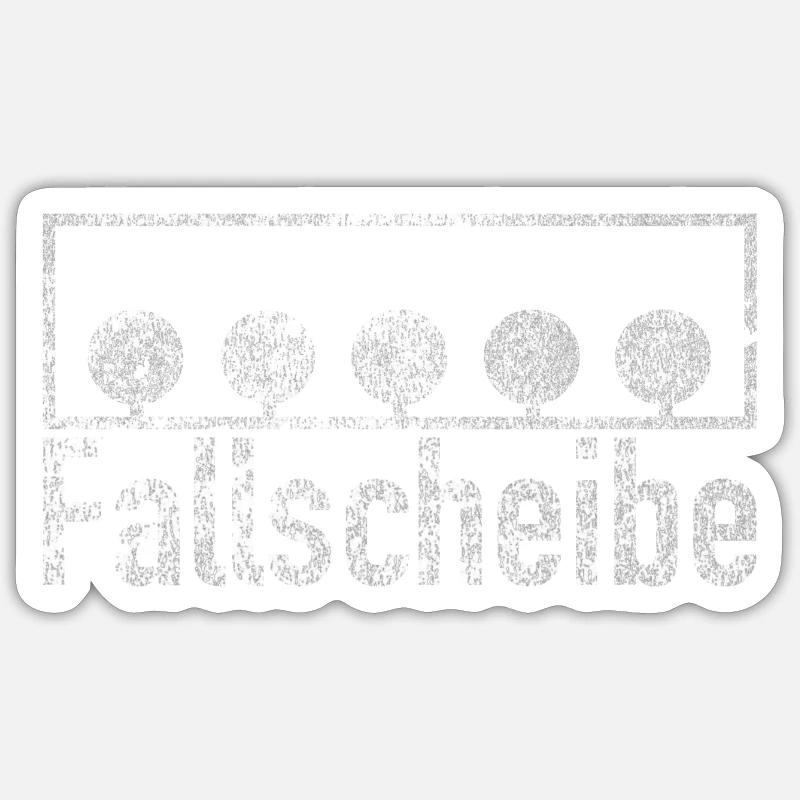 BDS Fallscheibe - Sticker Größe S (10 x 10 cm) - Mattweiß