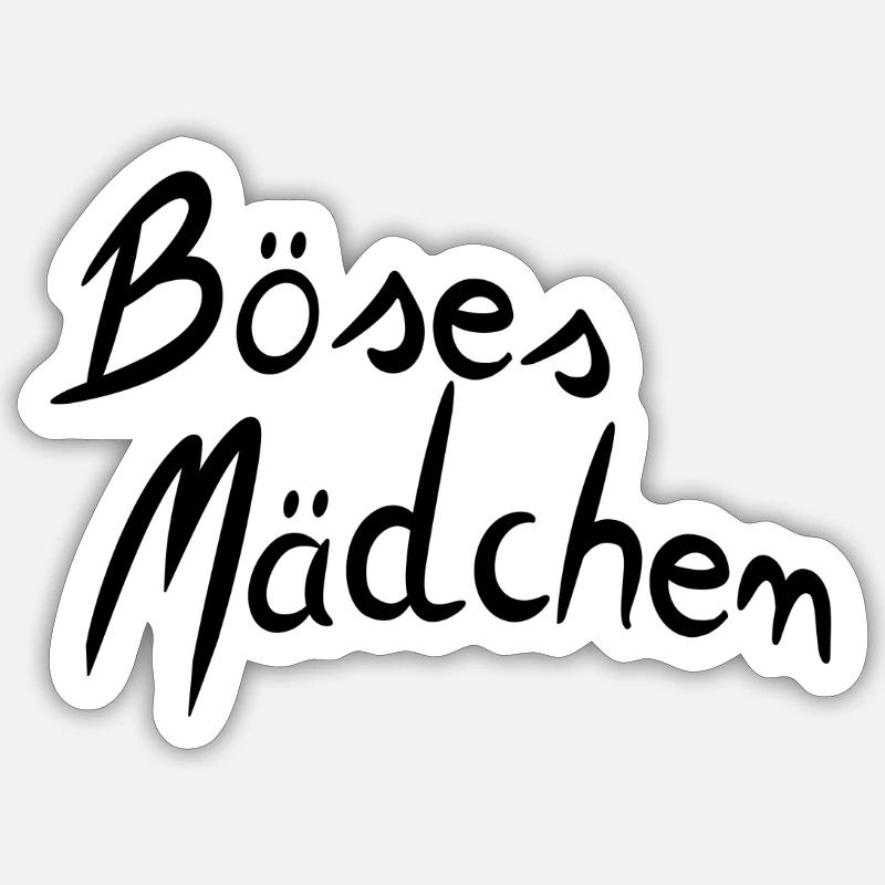 Böses Mädchen Sticker Größe S (10 x 10 cm)