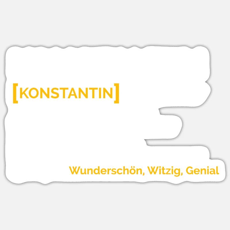 Konstantin - Sticker Größe S (10 x 10 cm) - Mattweiß